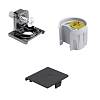 Komplet złącza do półek PK2 PRO z wkrętem do płyt od 18 mm, metalowy element mocujący, czarny nikiel/antracyt, Italiana Ferramenta - small