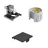 Komplet złącza do półek PK2 PRO z wkrętem do płyt od 16 mm, metalowy element mocujący, czarny nikiel/antracyt, Italiana Ferramenta - small