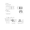 Komplet złącza do półek PK2 PRO z wkrętem do płyt od 16 mm, metalowy element mocujący, czarny nikiel/antracyt, Italiana Ferramenta, kupic - zdjecie №2 - small