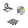 Komplet złącza do półek PK2 PRO do płyt od 16 mm, metalowy element mocujący, nikiel/szary, Italiana Ferramenta - small