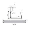 Blat Luxeform L015/L015-2 U Platynowy Czarny wilgocioodpornа 3050х900х38mm, kupic - zdjecie №2 - small