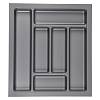 Organizer na sztućce W=500 (428-379mm) L=500 H=42 szary - small