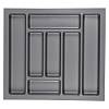 Organizer na sztućce W=600 (528-479mm) L=500 H=42 szary - small