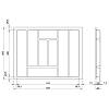 Organizer na sztućce W=700 (628-579mm) L=500 H=42 szary, nie drogie - zdjecie №3 - small