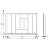 Organizer na sztućce W=800 (728-679mm) L=500 H=42 szary, nie drogie - zdjecie №3 - small