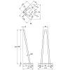Nóżka meblowa HAIRPIN Leg 2ROD Small h41cm biały, nie drogie - zdjecie №3 - small