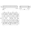 Organizer na 6 puszek W=300 L=480 H=49 (OB 6.300.480) Naturalny, zdjecie - zdjecie №4 - small
