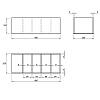 Organizer podzielony jest na 5 sekcji W=200 L=480 H=107 (OR 5.107.200.480) Naturalny - small