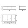 Organizer podzielony 4 przegrody W=250 L=480 H=107 (OR 4.107.250.480) Naturalny, kupic - zdjecie №2 - small