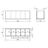 Organizer podzielony 5 przegród W=150 L=480 H=159 (OR 5.159.150.480) Naturalny, kupic - zdjecie №2 - small