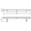 Uchwyt relingowy RE 1006/224 (DR 10/224 G5) monolit Ø 10 nikiel, kupic - zdjecie №2 - small