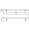 Uchwyt relingowy RE 1008/384 (DR 10/384 G6) monolit Ø 10 aluminium, kupic - zdjecie №2 - small