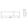 Profil OrgaStore 810/830/820, L=2000мм, H=120мм, antracyt (9182250) Hettich, kupic - zdjecie №2 - small