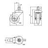 Kółko gumowa HTS 332 ze śrubą M10, Ø 50mm, max 45kg, biały, zdjecie - zdjecie №4 - small
