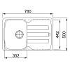 Zlewozmywak wbudowywany Fragranit+ Antea AZG 611-78  Onyx Franke 114.0676.249, kupic - zdjecie №2 - small