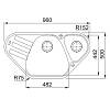 Zlewozmywak wbudowywany Fragranit+ Antea AZG 661-E  Onyx Franke 114.0676.226, kupic - zdjecie №2 - small