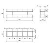 Organizer na 5 butelek (przechowywanie pionowe) W=100 L=480 H=159 (OB 5.100.159.480) Naturalny, kupic - zdjecie №2 - small