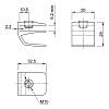 Uchwyt do szkła 4-5 mm. prostokątny chrom, nie drogie - zdjecie №3 - small