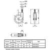 Kółko plastikowa z trzpieniem Ferro Fiori R 10090 Ø75, max 28 kg, chrom | czarny, kupic - zdjecie №2 - small