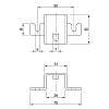 Mocowanie do frontu kolumny 300mm grafit VIBO (CK130NVGF), kupic - zdjecie №2 - small