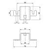 Mocowanie do frontu kolumny 300 mm szary VIBO (CK130NVG), kupic - zdjecie №2 - small