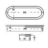 Przepust kablowy Siso Large owalny 57x250x15mm, metal | plastik, cena - zdjecie №5 - small