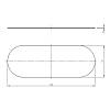 Przepust kablowy Siso Large owalny 57x250x15mm, metal | plastik, zamowienie - zdjecie №6 - small