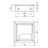 Przepust kablowy Siso Rumba 80х80mm, metal, czarny, nie drogie - zdjecie №3 - small