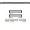 Komplet SlideLine M dla 2 drwzi od 450mm z amortyzatorem, 25mm profil jednotorowy, czar, zamowienie online - zdjecie №7 - small