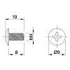 Śruba końcowa M4x8 (79525) Hettich, kupic - zdjecie №2 - small