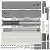 Szuflada Atira, pełny wysuw ze szklanymi nadstawkąmi TopSide L=420mm H=144mm, szar, kupic - zdjecie №2 - small