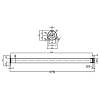 Noga meblowa, Ø 60 mm, h=1100 mm, max 50 kg, nikiel matowy, kupic - zdjecie №2 - small