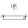 Noga meblowa, Ø 60 mm, h=1100 mm, max 50 kg, nikiel matowy, nie drogie - zdjecie №3 - small