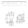 Nóżka meblowa NZ 0904, stożkowa, DZ 09 / Steel G2, h=98 mm, max 100 kg, stal, cena - zdjecie №5 - small