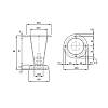 Nóżka meblowa NZ 0904, stożkowa, DZ 09 / Steel G2, h=98 mm, max 100 kg, stal, nie drogie - zdjecie №3 - small