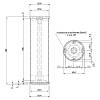 Nóżka meblowa regulowana NA 11/С00 RN, h=180-185 mm, max 100 kg, aluminium, nie drogie - zdjecie №3 - small