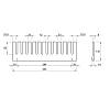 Organizer na płytki pionowe L=444 H=130 (OT.130.444) Naturalny - small
