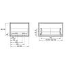 Kosz 600 mm, z mocowaniem do fasadu, W=564 L=430 H=155, chrom, od producenta - zdjecie №8 - small
