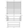 Kosz 600 mm, z mocowaniem do fasadu, W=564 L=430 H=155, chrom,  - zdjecie №12 - small