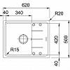 Zlewozmywak wbudowywany Fragranit+ Basis BFG 611-62 Kamienny Szary Franke 114.0676.302, kupic - zdjecie №2 - small