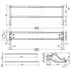 Półka dla obuwia z mocowaniem pantofelką 400-700 mm, chrom/czarna, kupic - zdjecie №2 - small