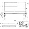 Półka dla obuwia z mocowaniem bocznym 400-700 mm, chrom/czarna, kupic - zdjecie №2 - small