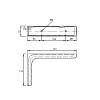Wspornik z osłoną plastikową 183x114 (180 mm), max 9 kg, chrom, cena - zdjecie №5 - small