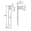 Zamek centralny przedni Target L=800 mm chrom, zamowienie - zdjecie №6 - small