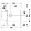 Zlewozmywak wbudowywany Fragranit+ Maris MRG 611-78 XL Kamienny Szary Franke 114.0675.982, kupic - zdjecie №2 - small