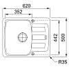 Zlewozmywak wbudowywany Fragranit+ Antea AZG 611-62  Onyx Franke 114.0676.255, kupic - zdjecie №2 - small