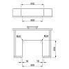 Ogranicznik plastikowy do syfonu W=300 L=250 H=70 R=43 biały Mesan, zdjecie - zdjecie №4 - small