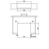 Ogranicznik plastikowy do syfonu W=300 L=250 H=70 R=43 biały Mesan, cena - zdjecie №5 - small