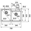 Zlewozmywak wbudowywany Fragranit+ Urban UBG 620-36-33  Onyx Franke 114.0687.308, nie drogie - zdjecie №3 - small