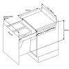 Pojemnik wysuwany 600mm 2х35 L (bez prowadnic) Muller, zamowienie online - zdjecie №7 - small